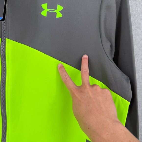 Under Armour Mens NFL Combine Full Zip Jacket Size XL Gray ColdGear Infrared - Picture 6 of 16